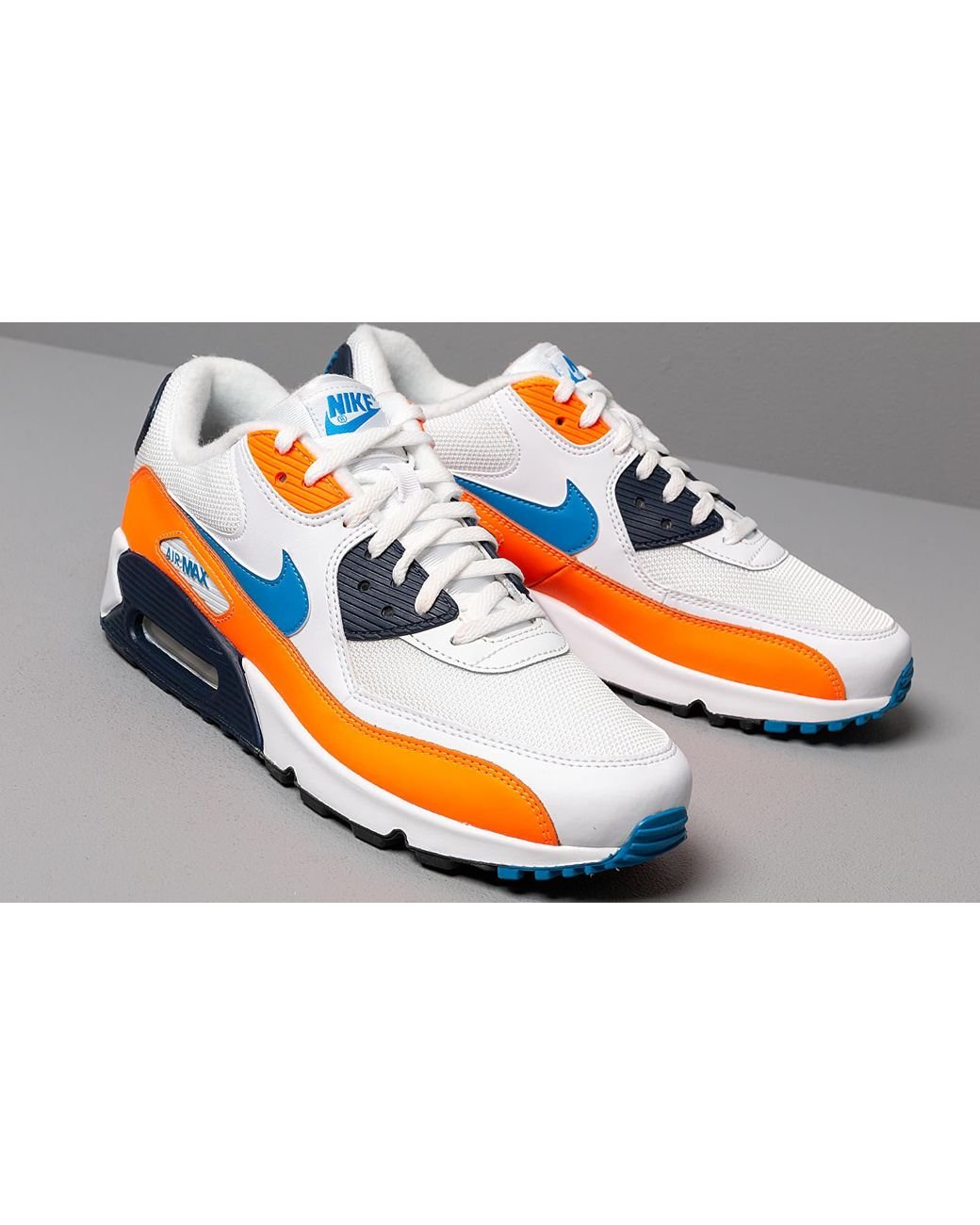 Air Max 90 Essential White/ Photo Blue-Total Orange Nike pour homme | Lyst