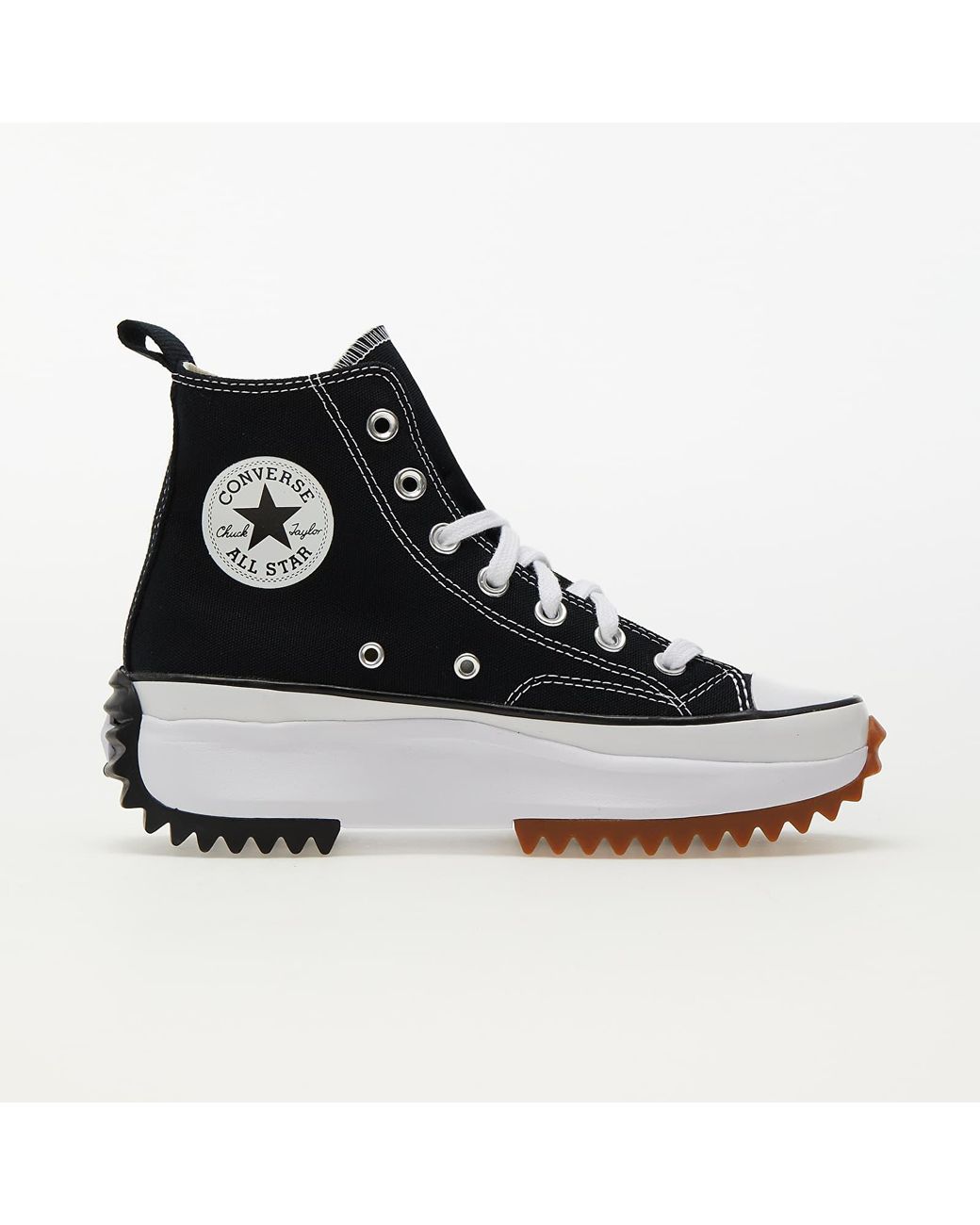 Converse Black Run Star Hike Platform Foundational Leather