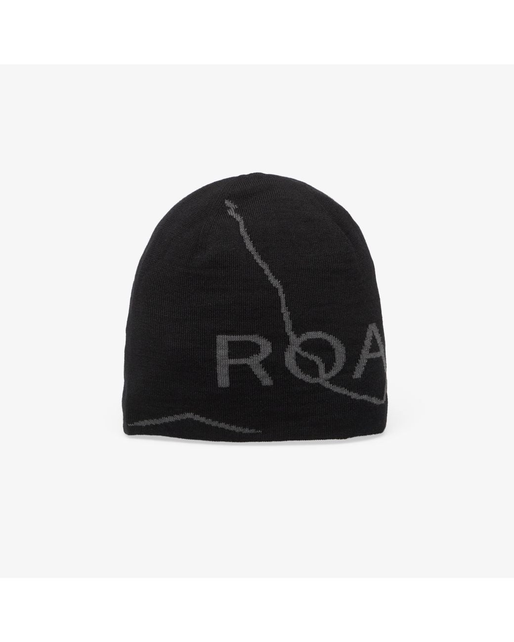 Roa Black Mütze Logo Wool Beanie