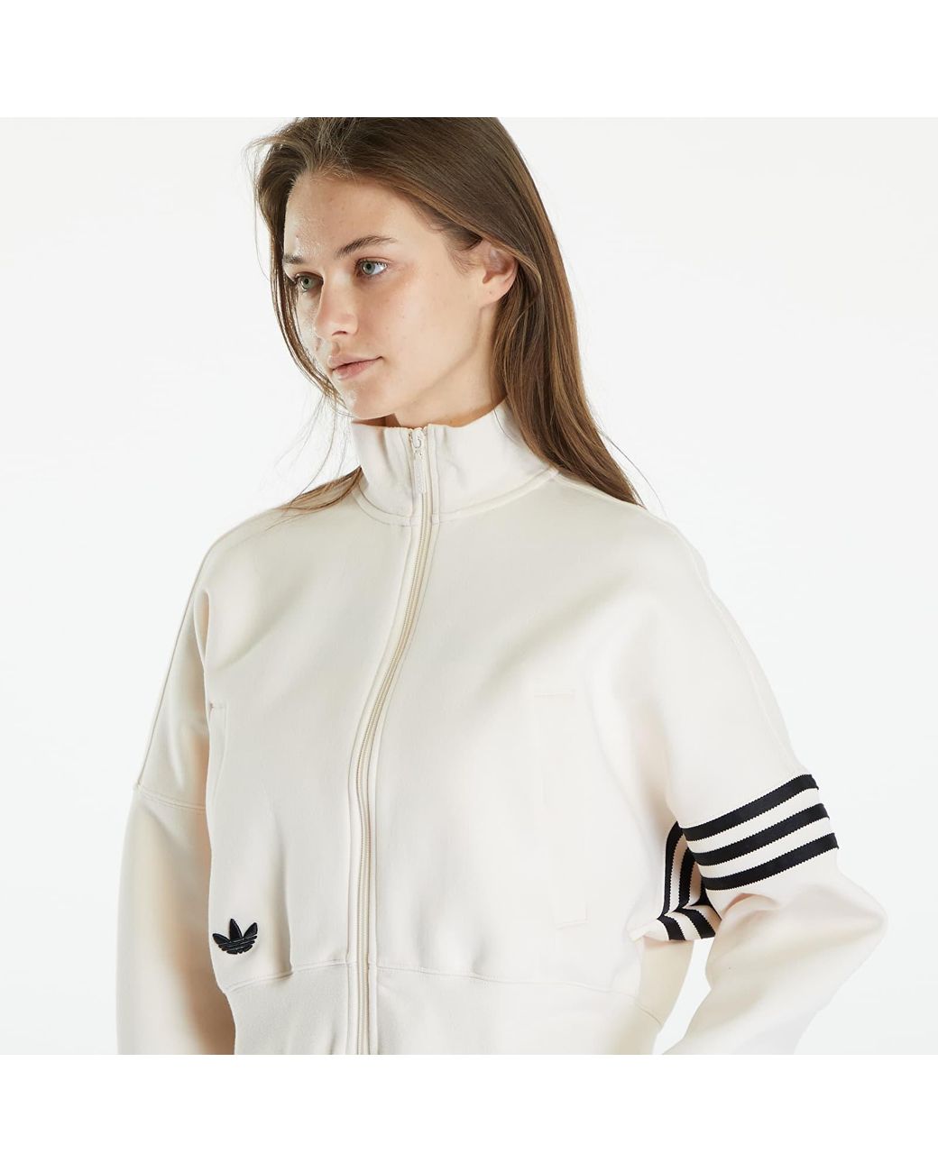 adidas Originals Jacket Adidas Adicolor Neuclassics Tracktop Wonder in White Lyst