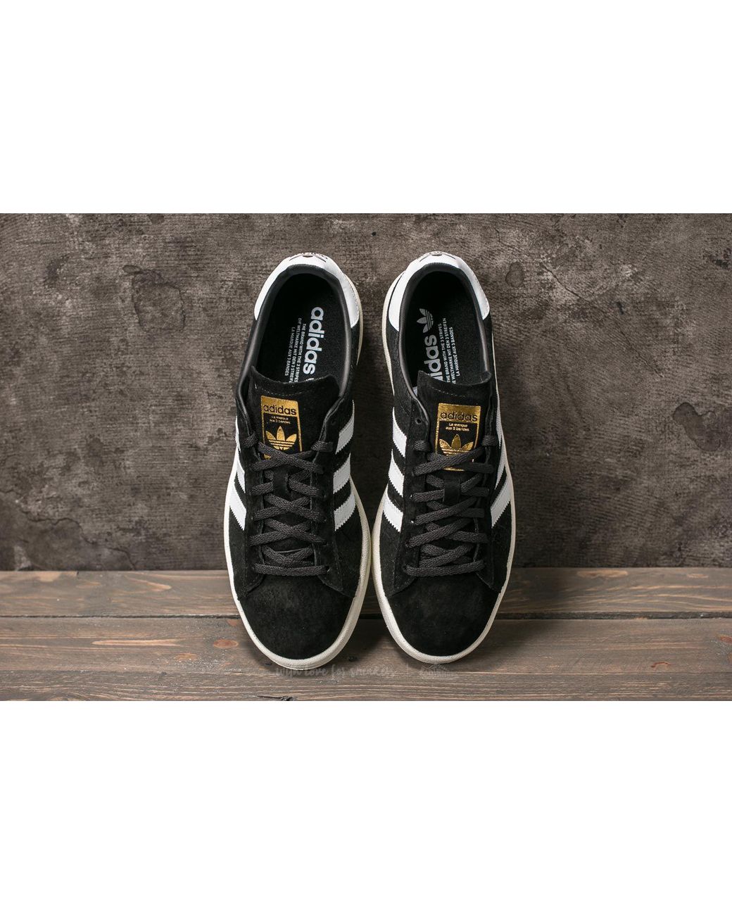 adidas Originals Suede Adidas Campus W Core Black/ Ftw White/ Gold Metallic  | Lyst