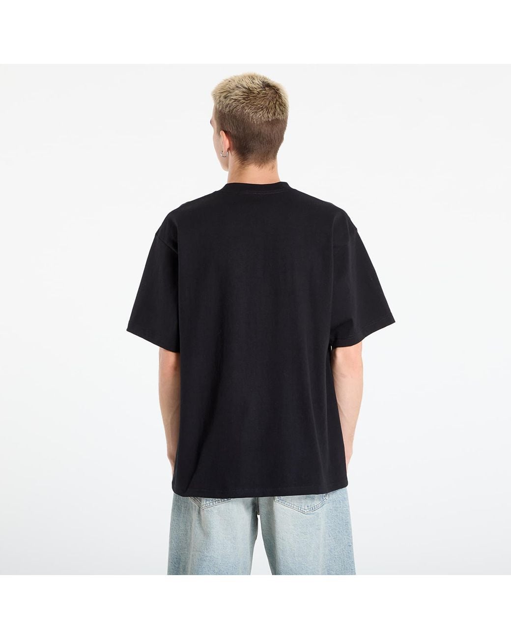 Pleasures Black T-Shirt Inverted T-Shirt for men