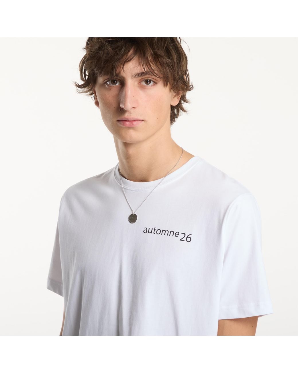 Dime White T-Shirt Grid T-Shirt for men