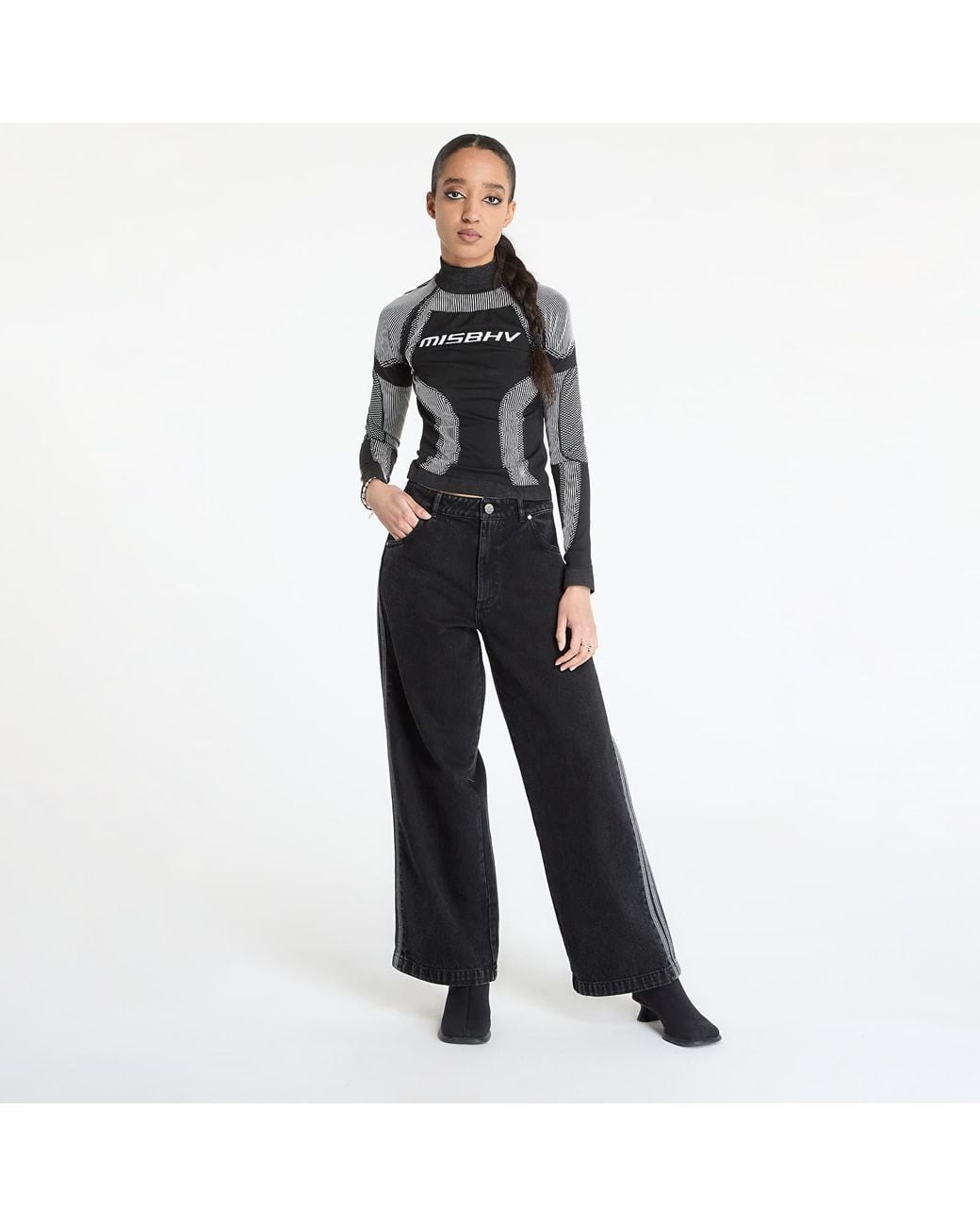 Adidas Originals Black Jeans Adidas Adicolor Denim 3-Stripes Track Pants