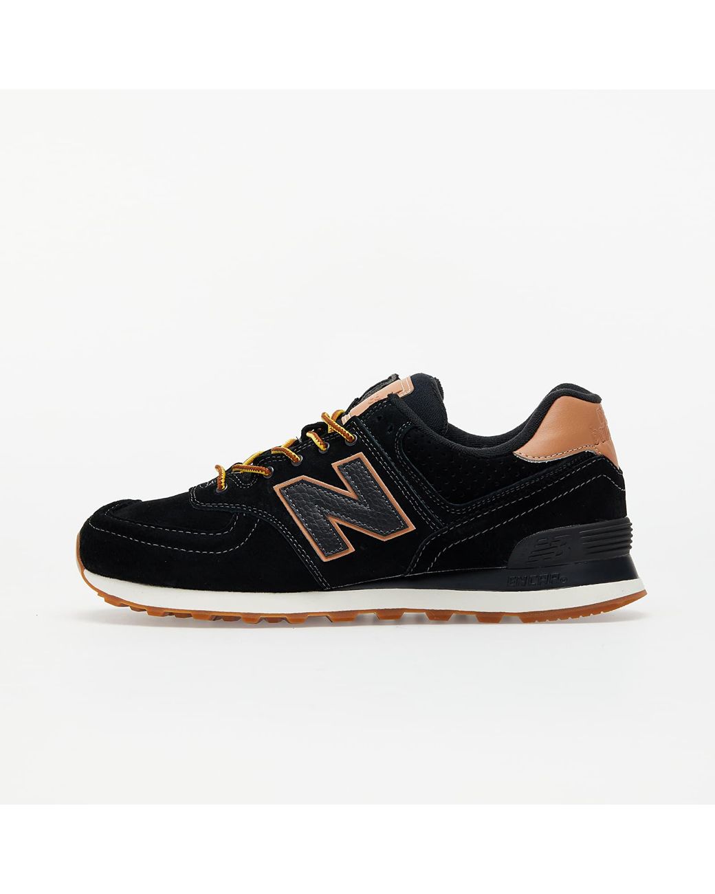 New Balance 574 Black/ Brown for Men - Lyst