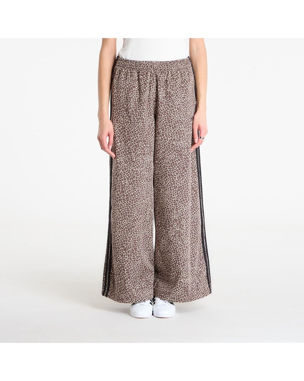 Adidas Originals Brown Hosen Adidas Firebird Oversized Aop Denim Pants Earth Strata/ Stone Khaki