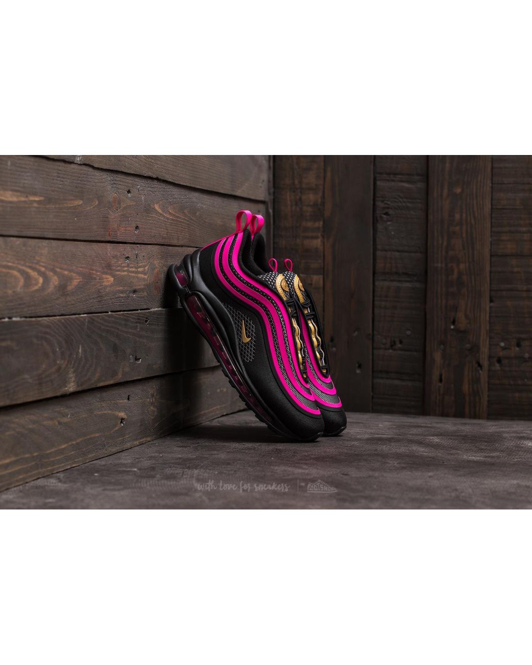 Nike Rubber Air Max 97 Ul 17 (gs) Black/ Metallic Gold-pink Prime | Lyst
