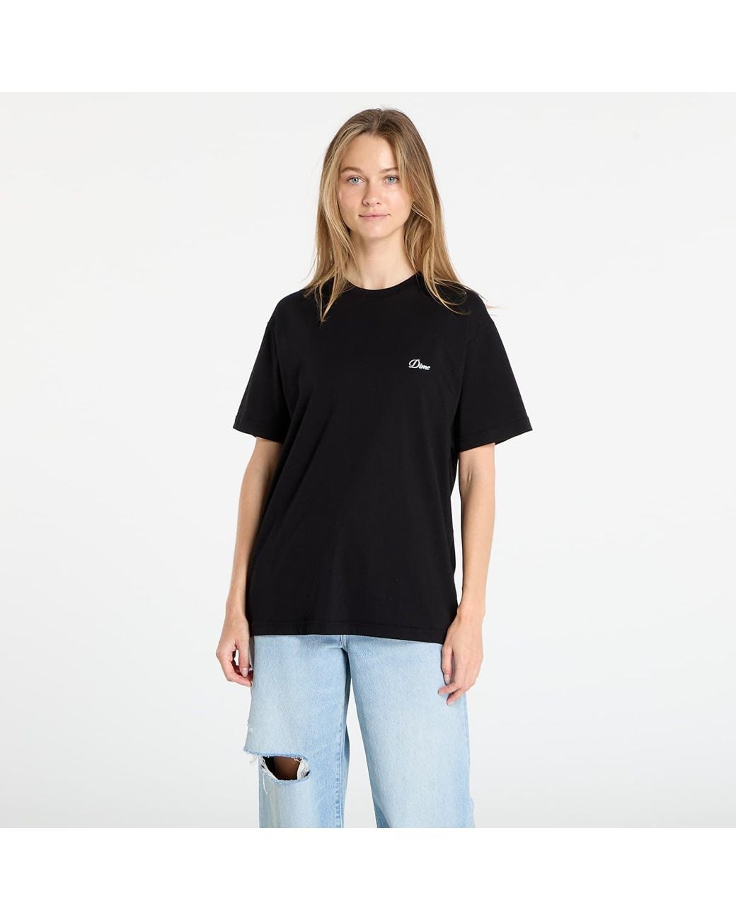 Dime Black T-Shirt Cursive Small Logo T-Shirt