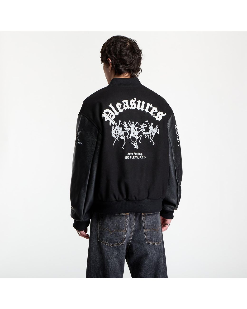 Bomber zero varsity jacket l Pleasures pour homme en coloris Black