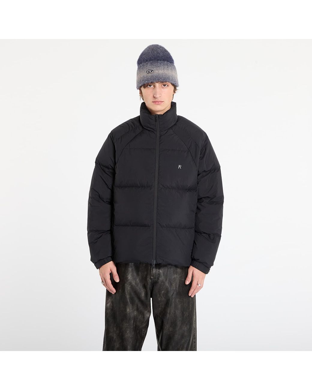 Represent Jas Funnel Neck Puffer in het Black voor heren