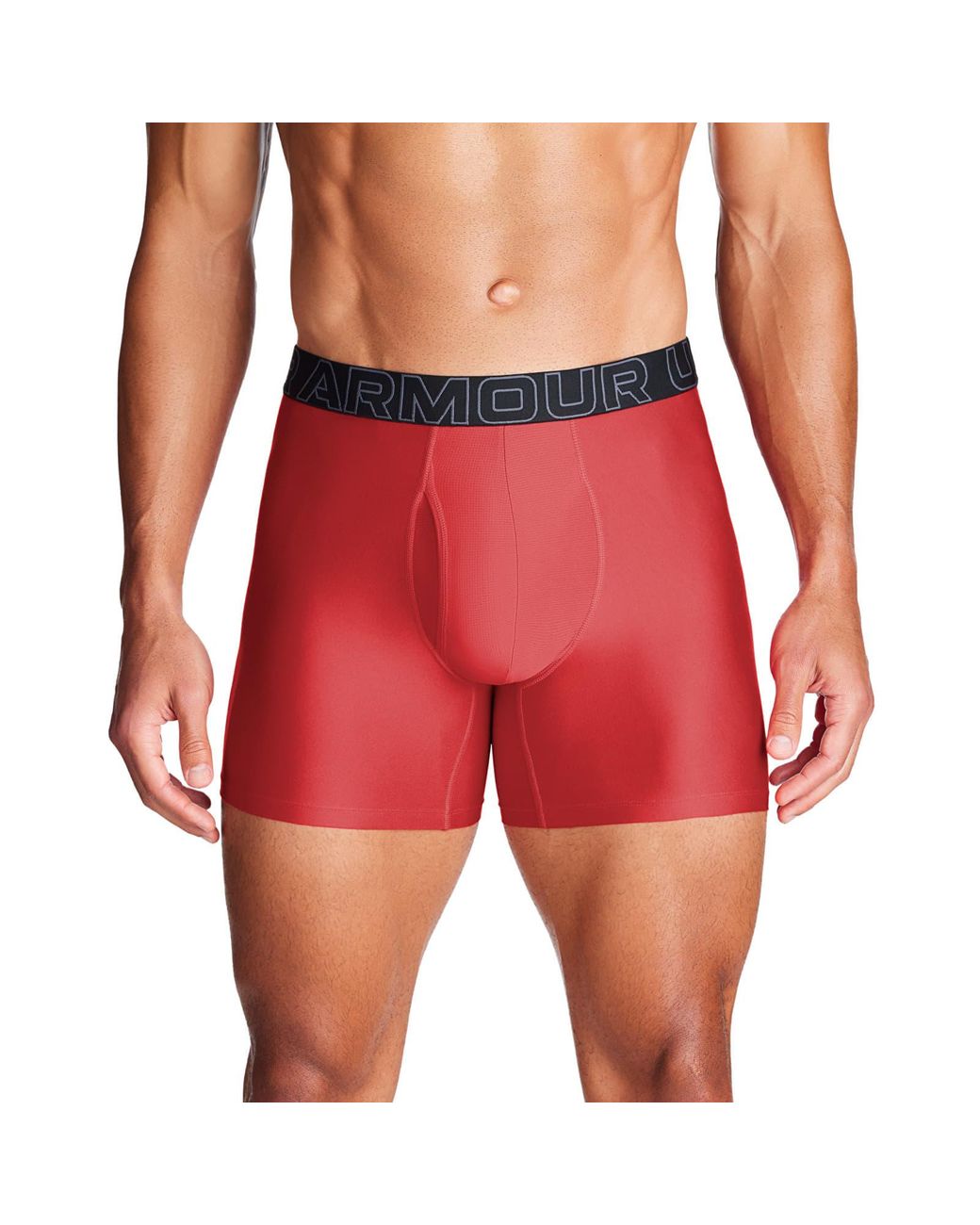 Under Armour Red M Perf Tech 6In 3-Pack for men