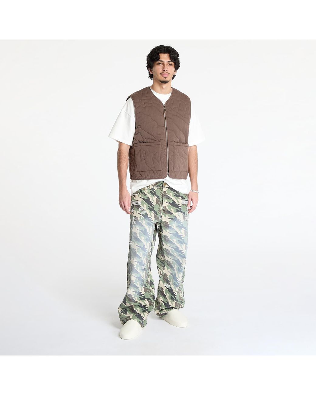 FTSHP Lining Quilted Vest in het Brown