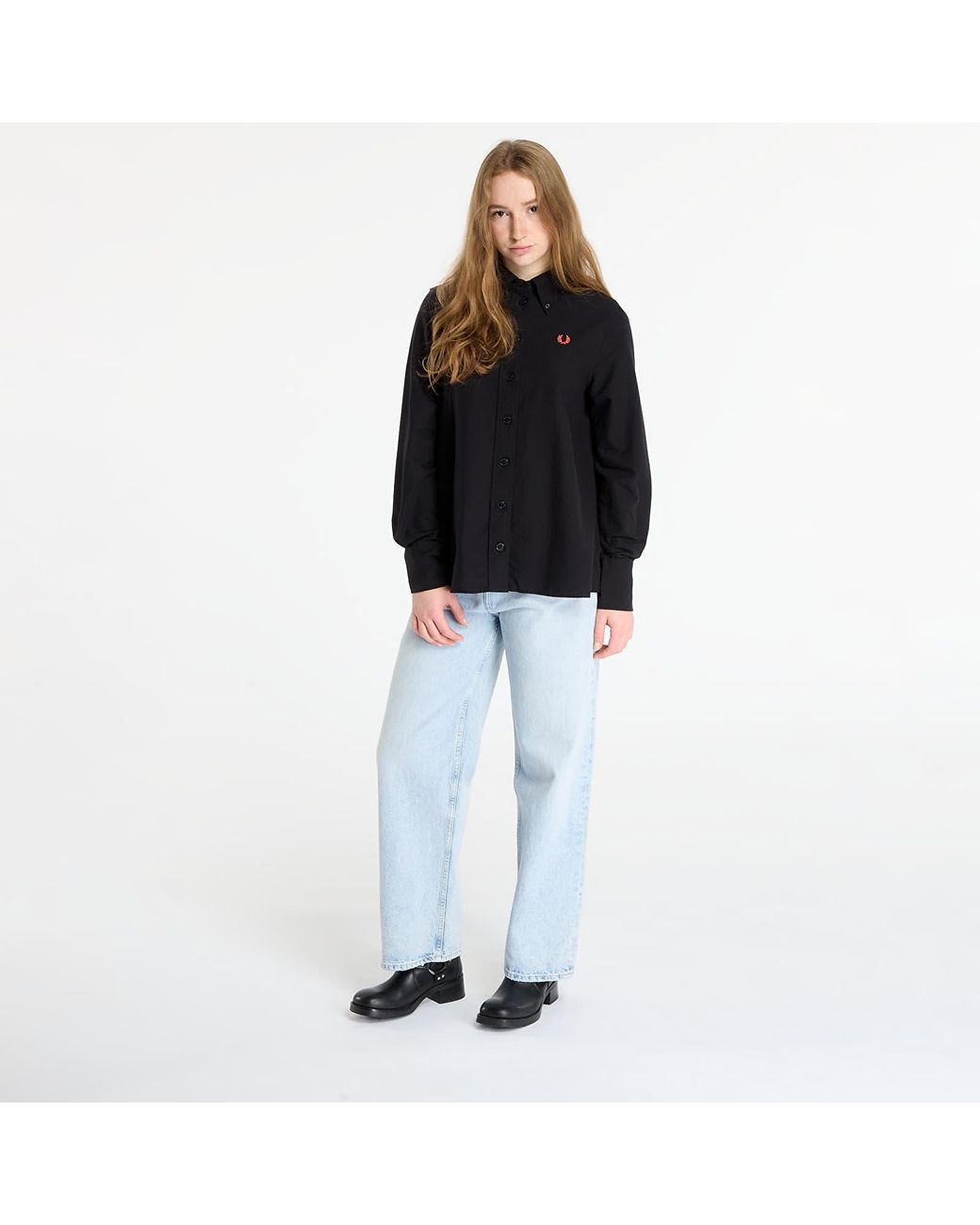 Fred Perry Black Hemd Button Down Shirt