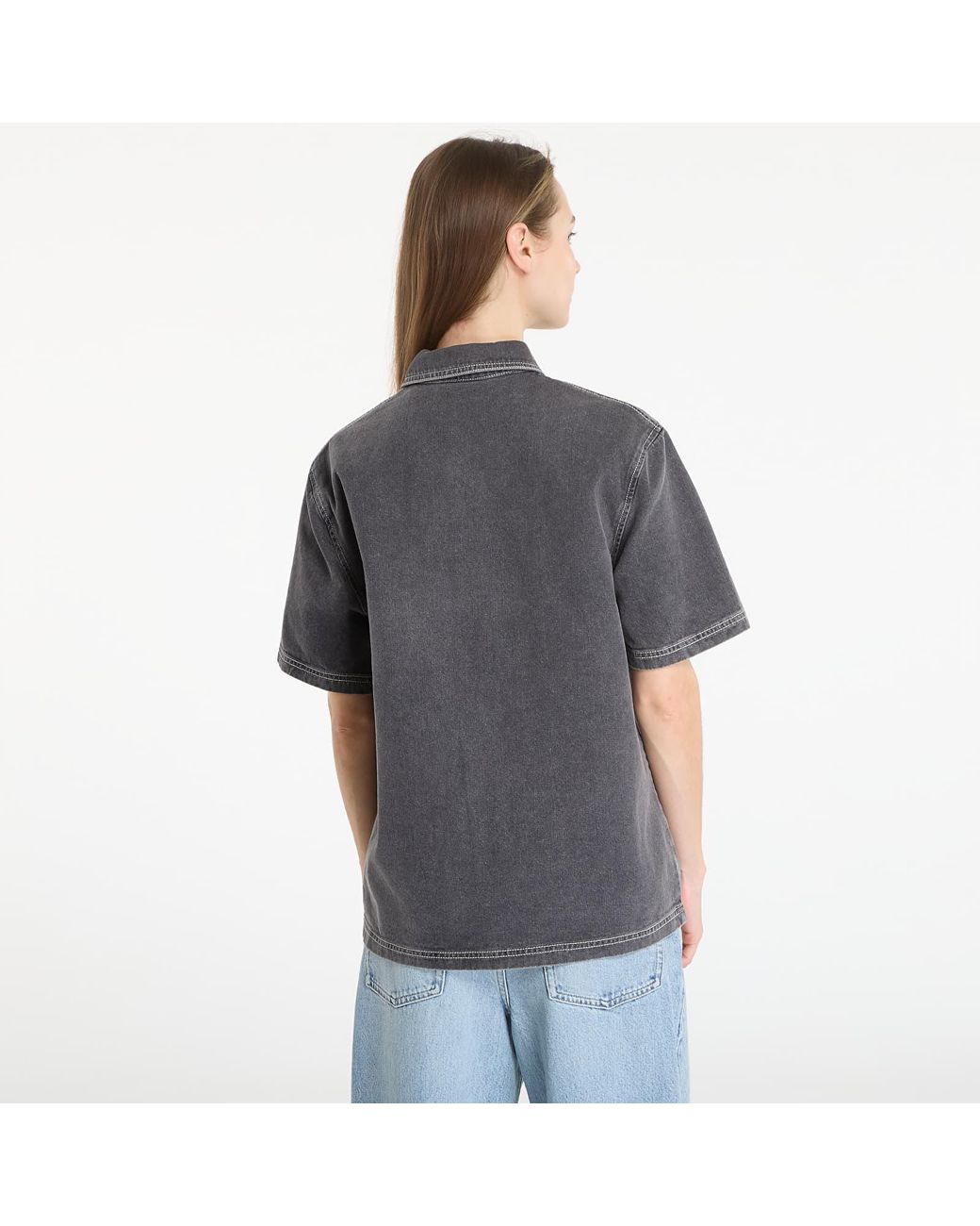 Dime Gray Hemd Stonewash Button Up