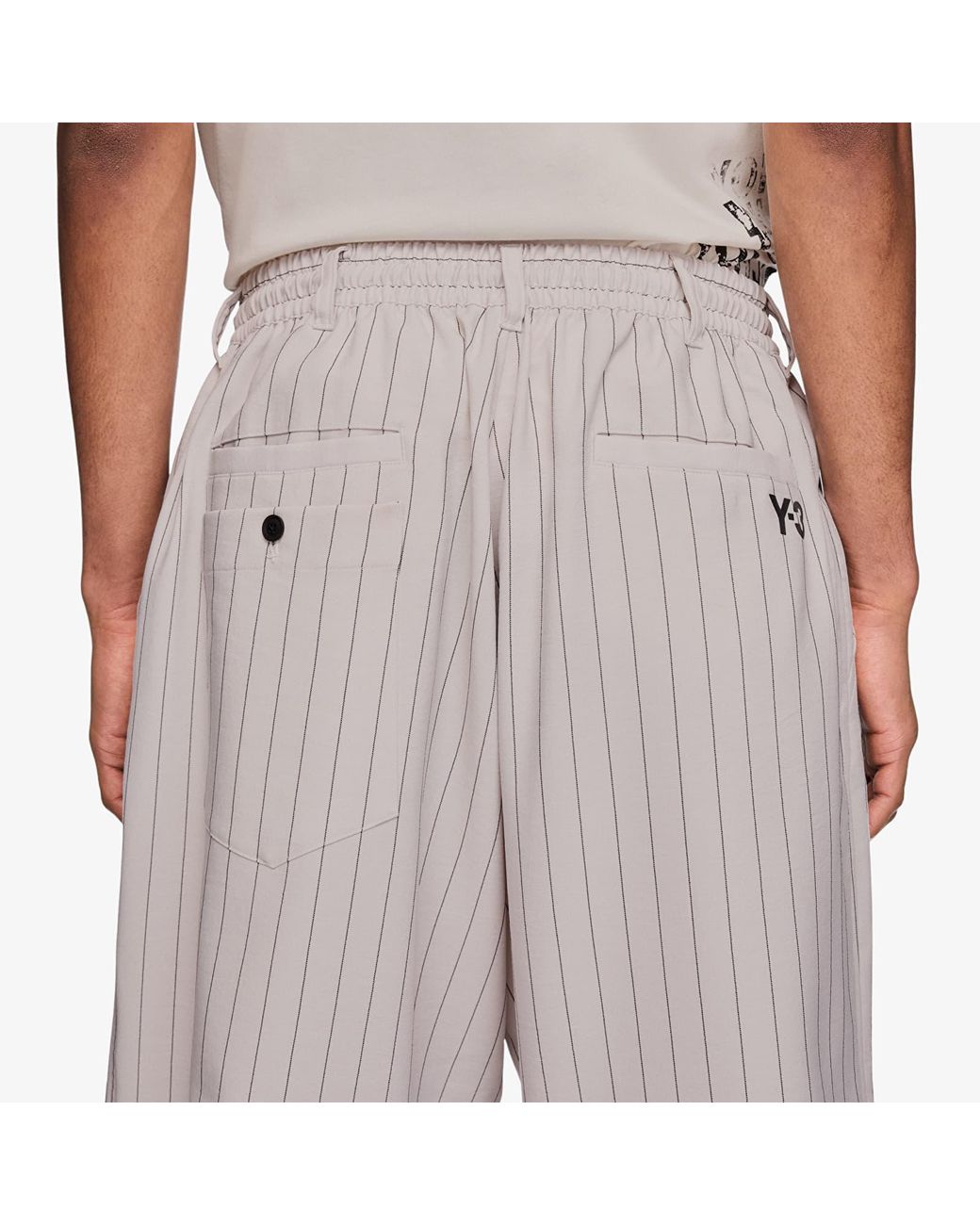 Y-3 Broeken Sport Uniform Pinstripe Track Trousers in het Gray voor heren