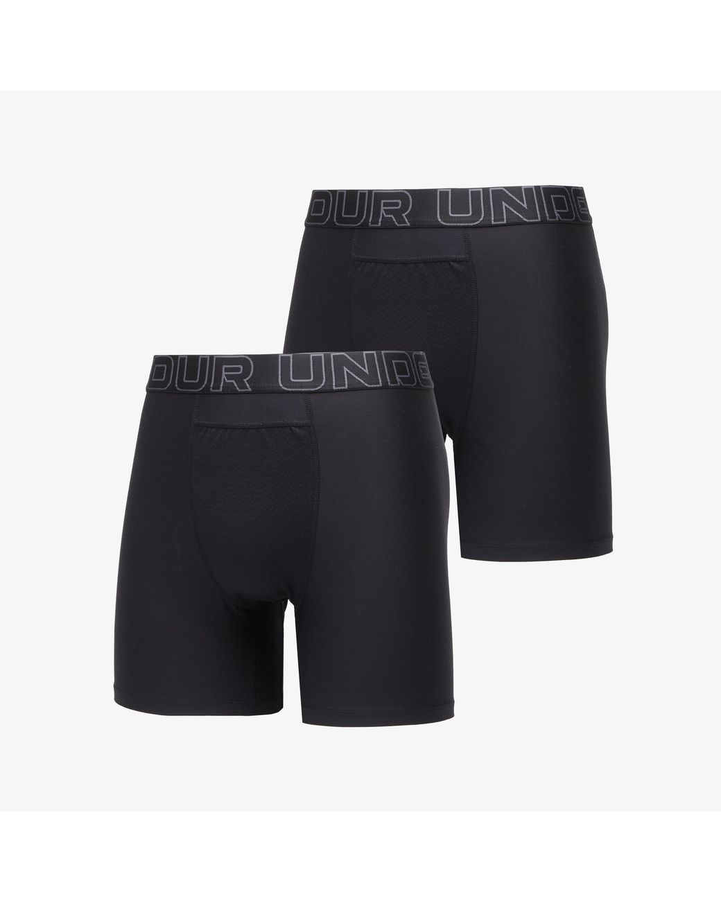 Under Armour Boxers Performance Pouch Solid 6In 2-Pack in het Black voor heren