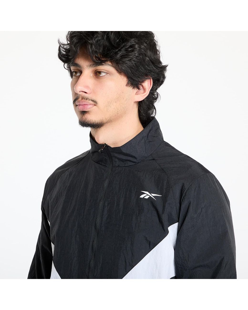 Reebok Windjack Basketball Track Top in het Black voor heren