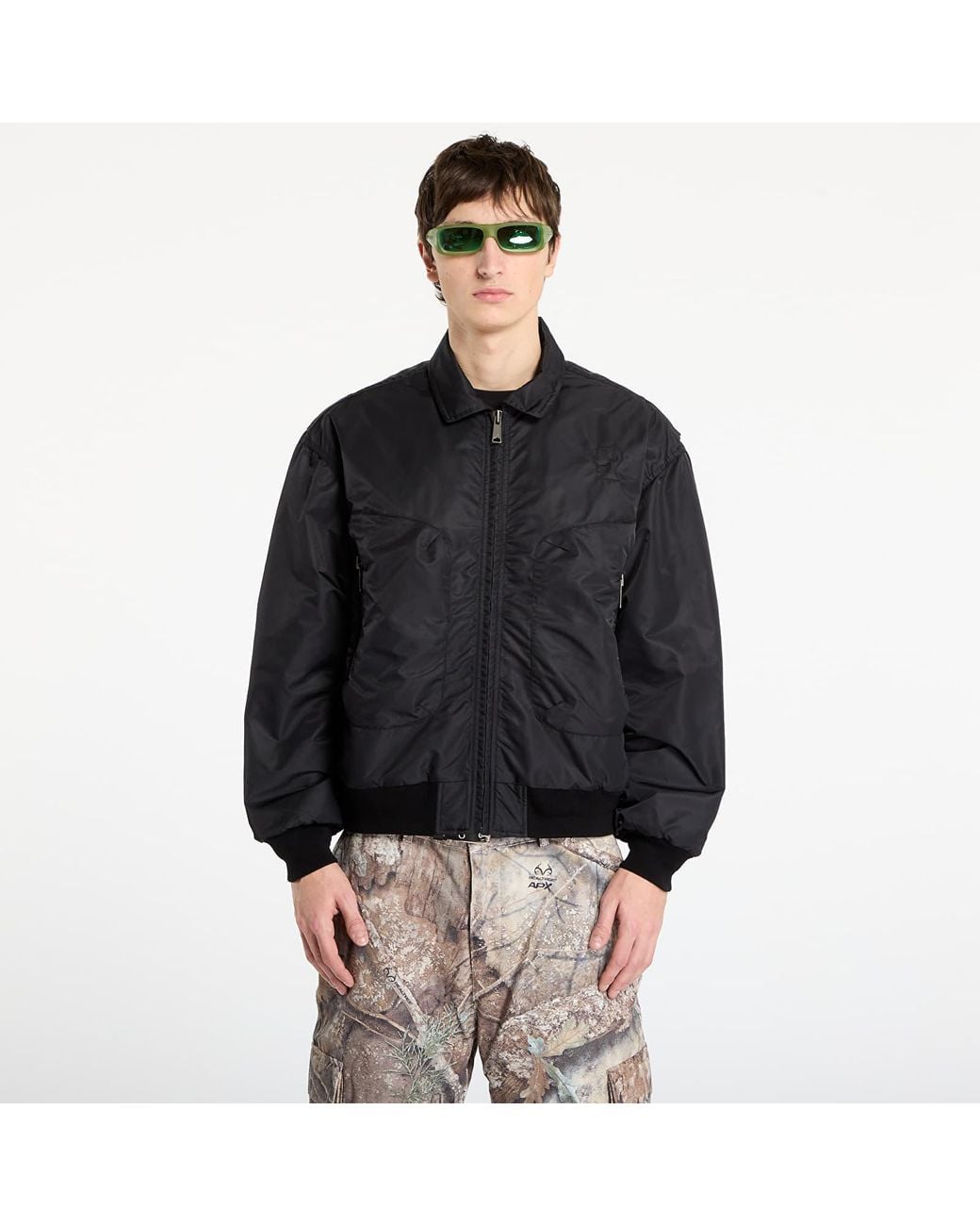 Brain Dead Black Jacket Embroidered 3D Flight Jacket for men