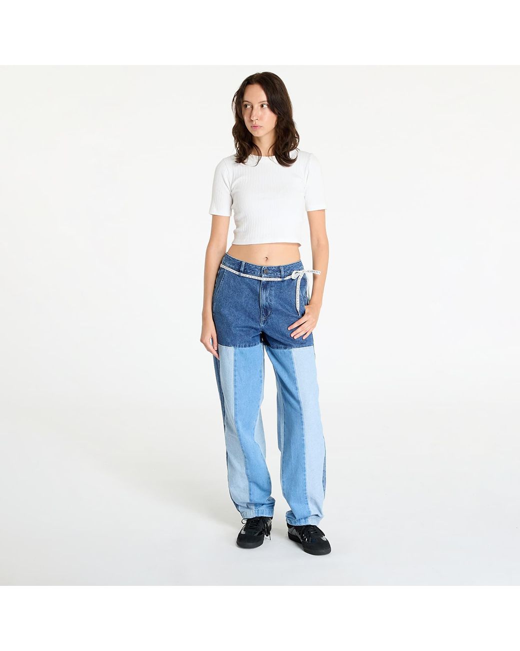 新作【Adidas】KSENIASCHNAIDER Patchwork Straight Leg Jeans Adidas KSENIASCHNAIDER PATCHWORK STRAIGHT LEG JEANS – Active