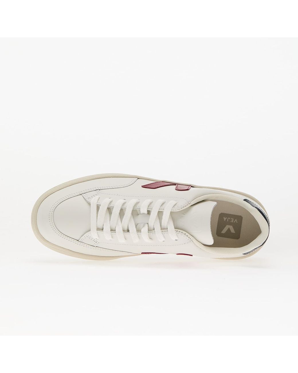 Veja Sneakers W V-12 Leather White_Marsala_Nautico Eur in het Pink