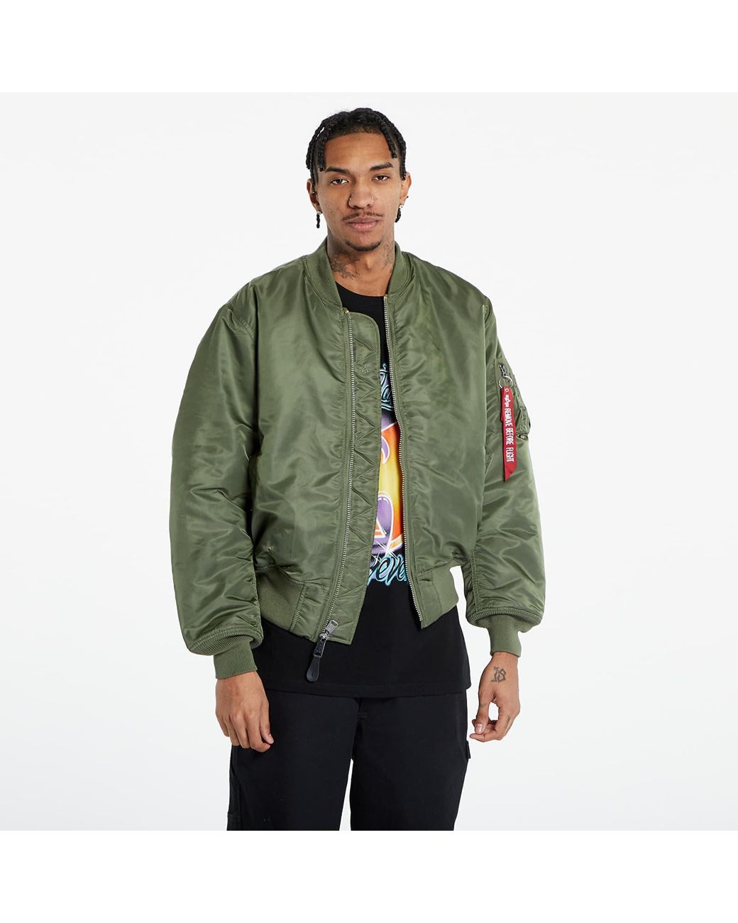 ALPHA ma-1 flight jacket USA製 olive Alpha Industries Ma 1 Bomber