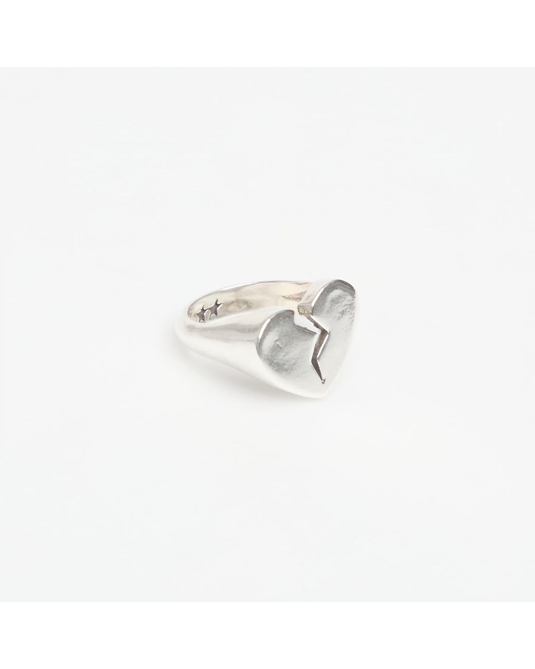 Twojeys White Ring Broken Heart Ring