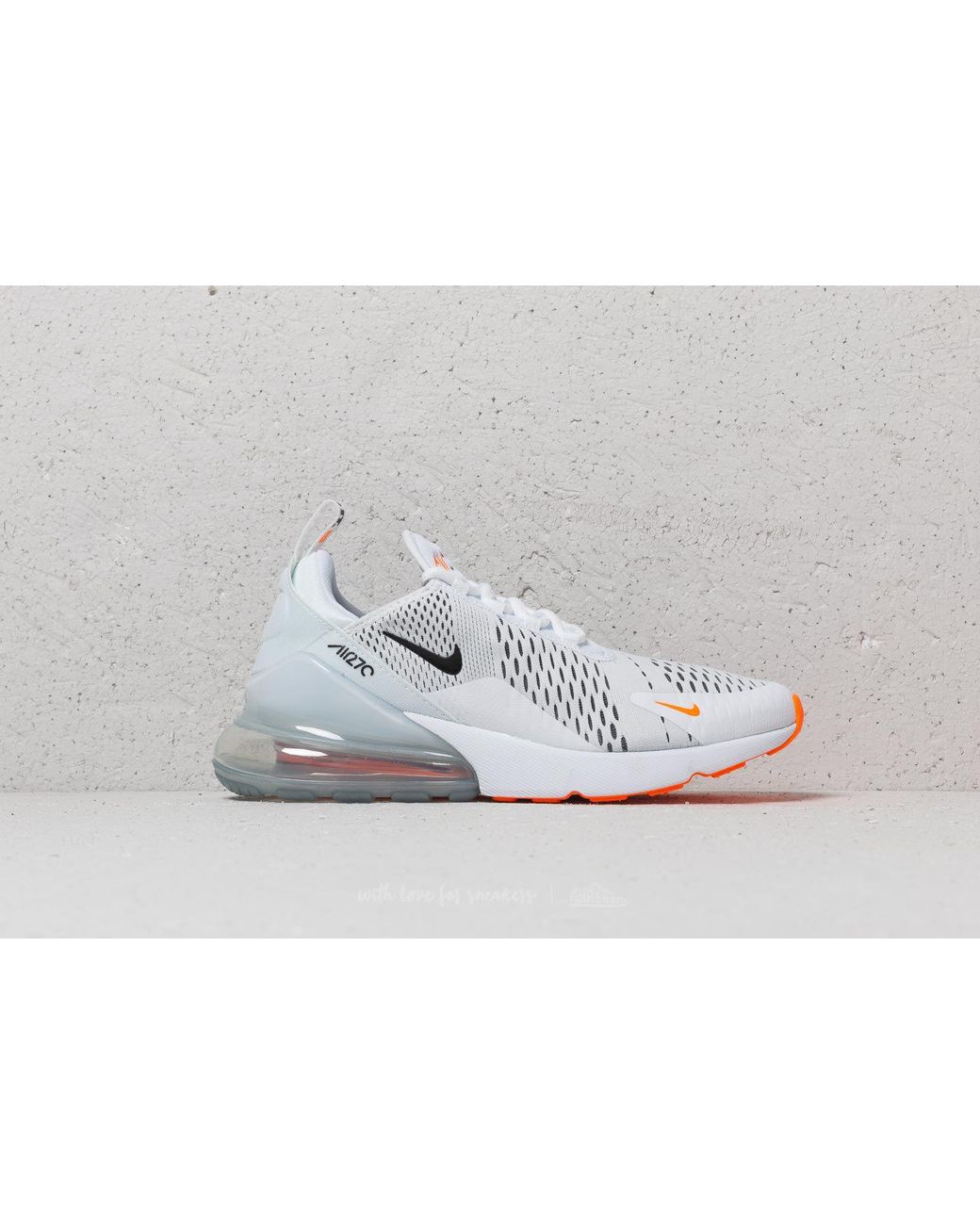 Nike Rubber Air Max 270 White/ Black-total Orange for Men | Lyst