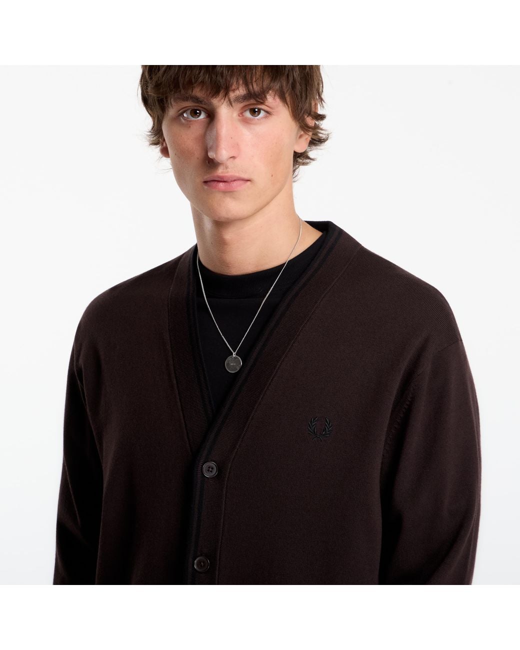 Pull classic cardigan l Fred Perry pour homme en coloris Black