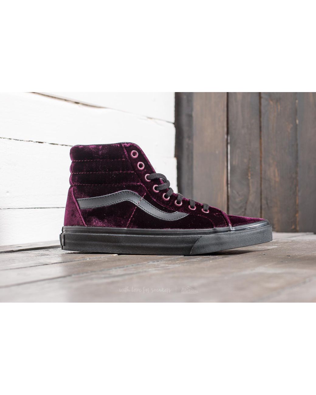 Vans Sk8-Hi Supreme Velvet Pack Black Sneakers - Farfetch