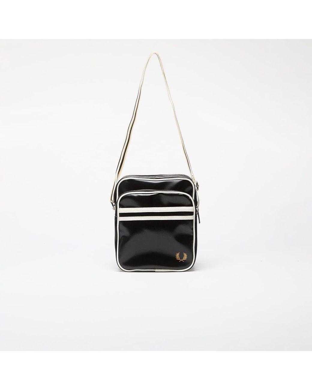 Borsa Classic Side Bag/ Ecru di Fred Perry in Black