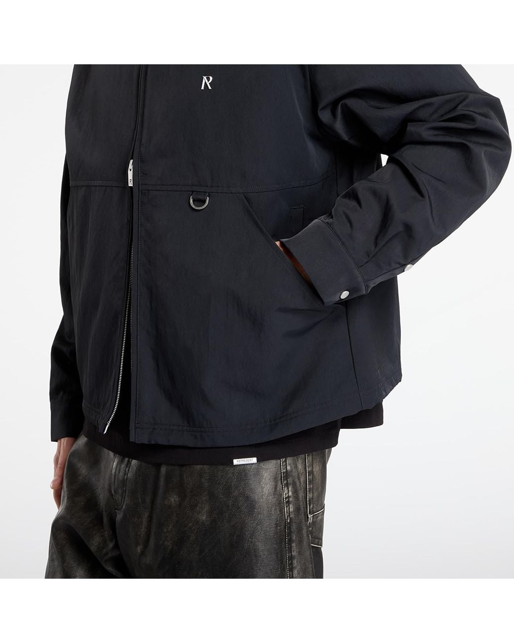 Represent Black Jacket Nylon Shirt for men
