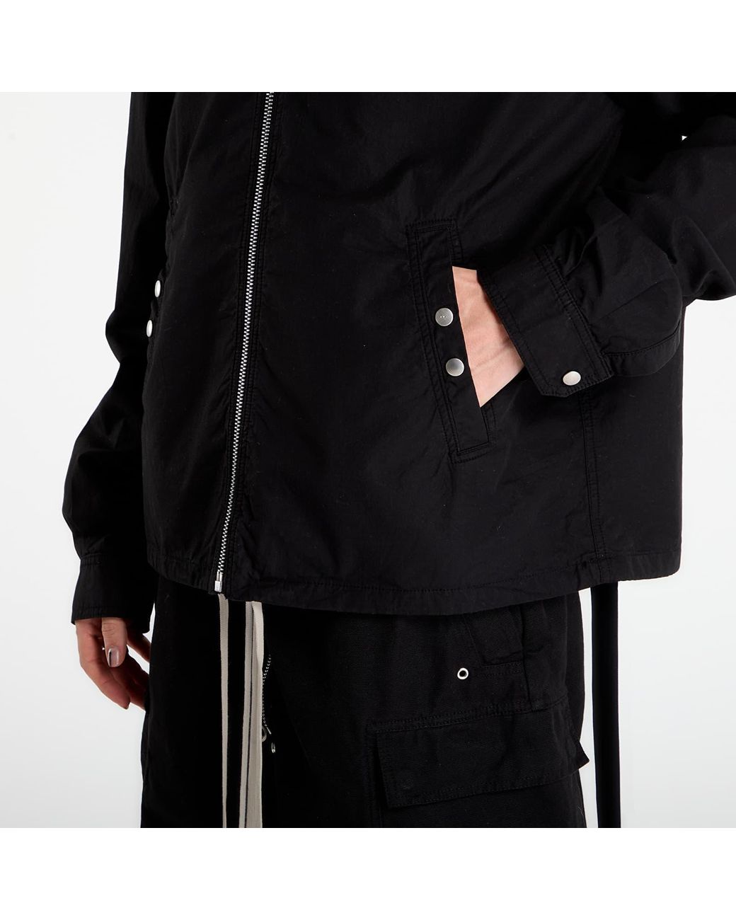 Rick Owens Jas Zipfront Jacket in het Black voor heren