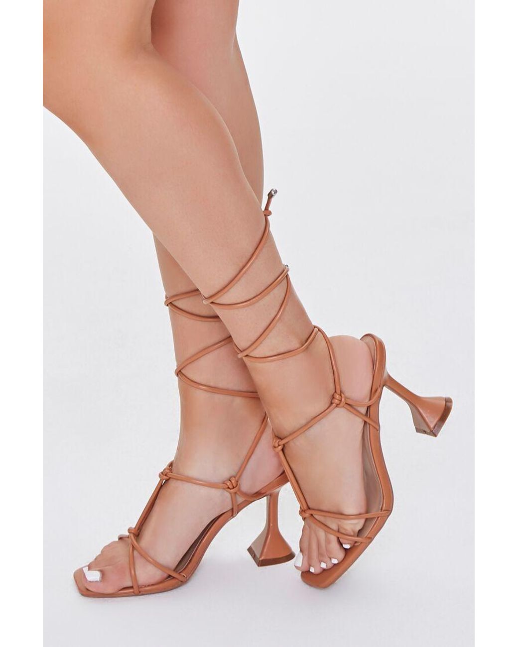 tan wrap around heels