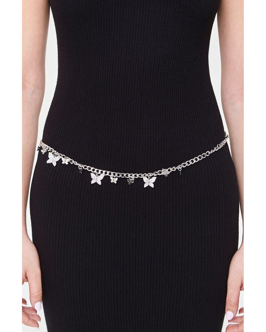 Forever 21 Women Butterfly Charm Chain 