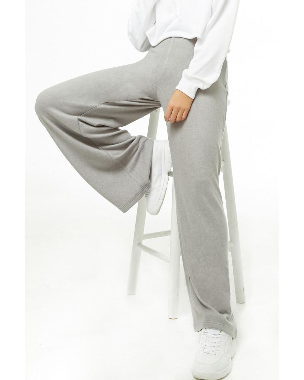 Forever 21 Wide-leg Fleece Sweatpants 