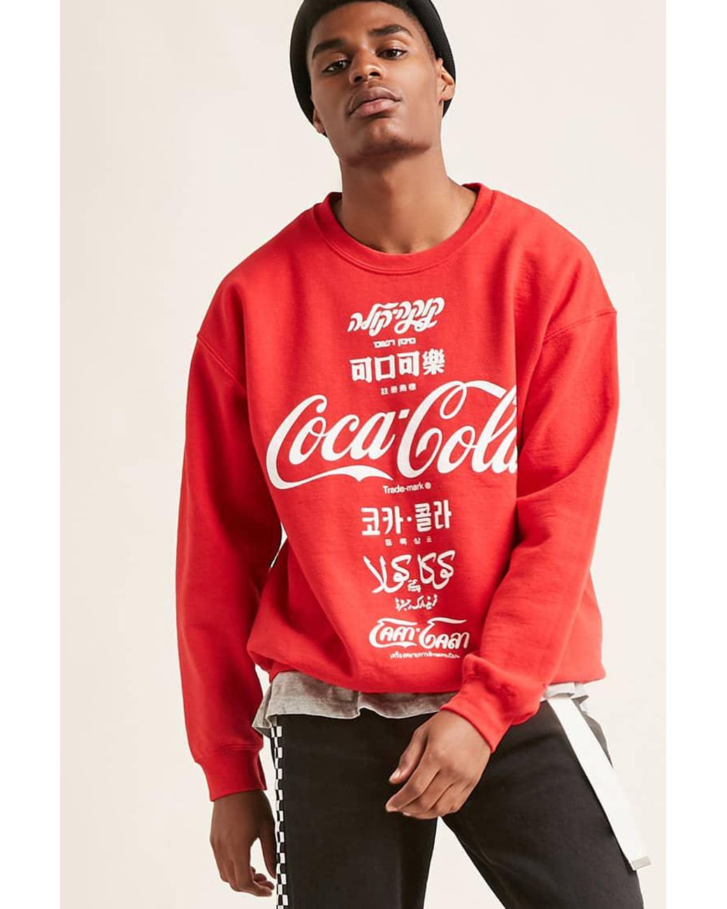 Forever 21 Fleece Coca-cola Graphic 