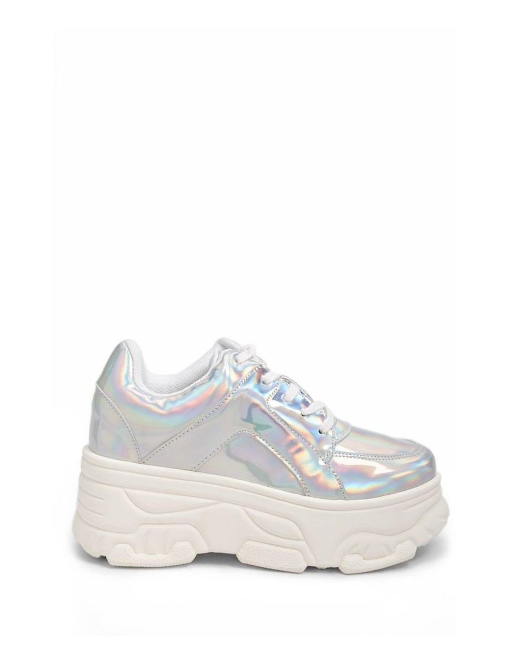 iridescent platform sneakers