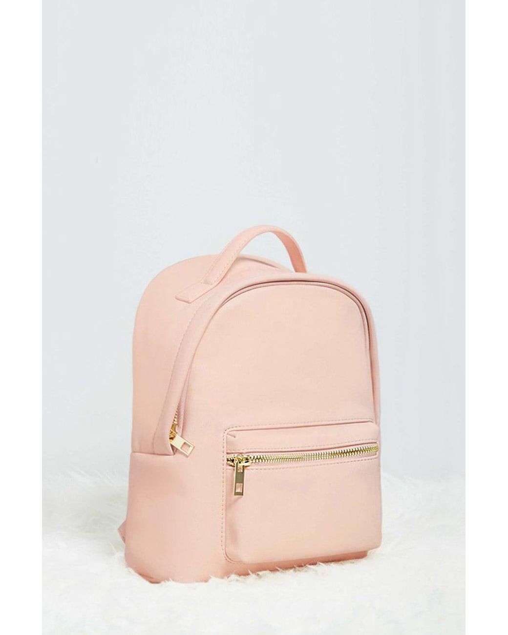 Light pink leather mini backpack Clearance