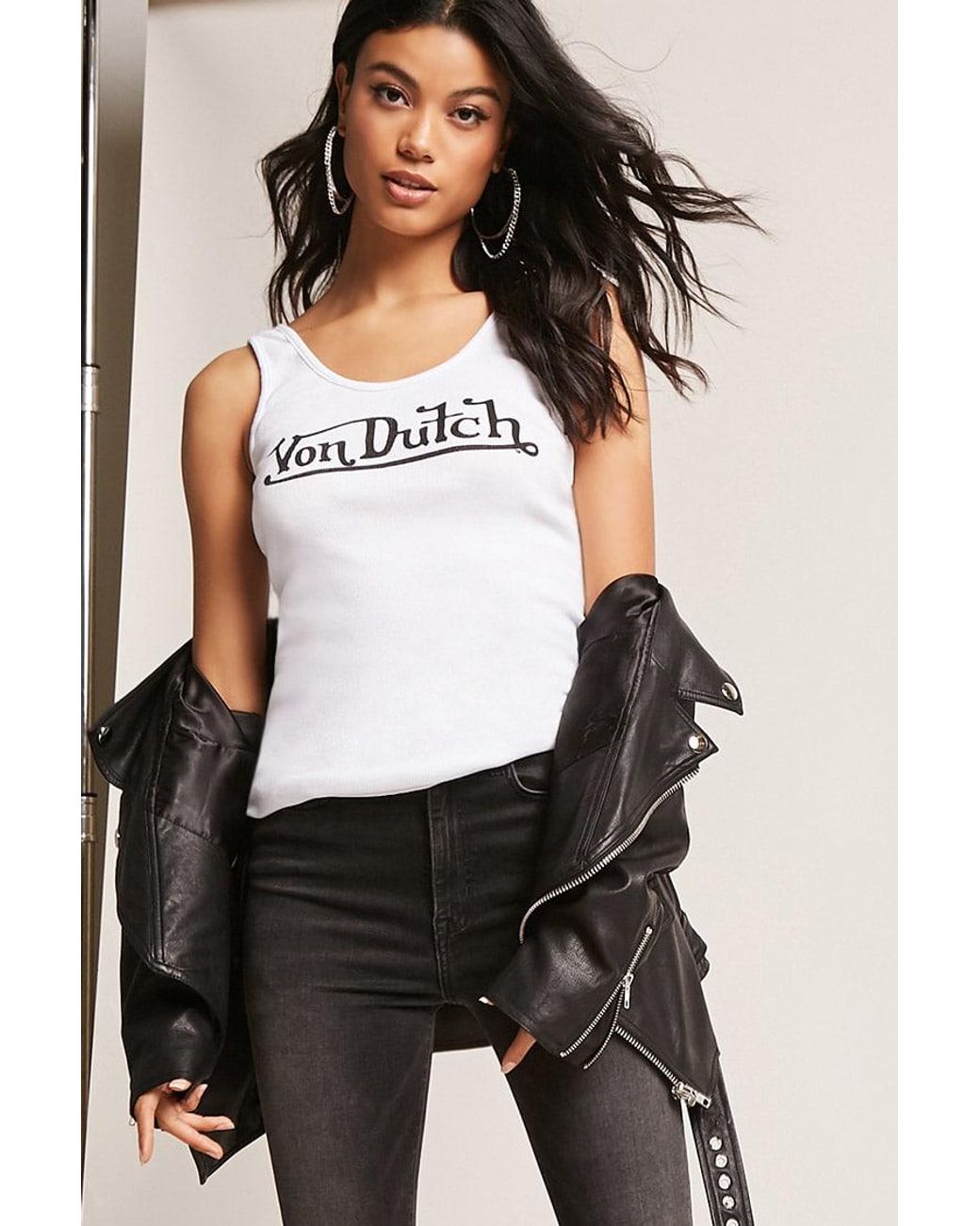 Forever 21 Cotton Von Dutch Tank Top in 