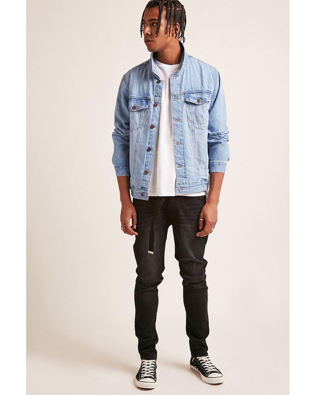 Forever 21 Leopard-lined Denim Jacket 