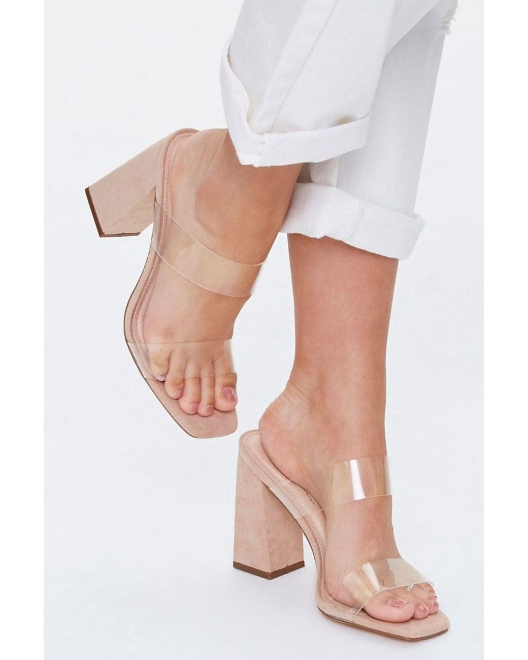 vinyl block heels