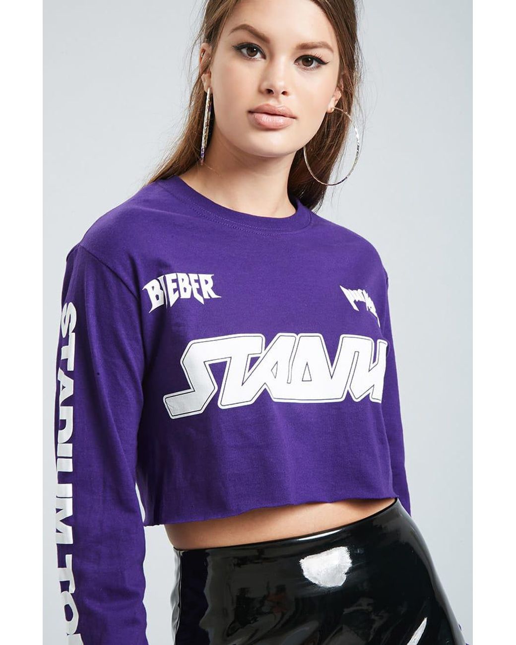 Justin Bieber Cropped Band Tee 