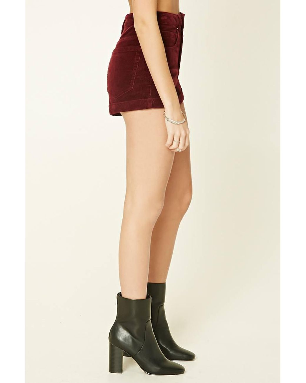 Forever 21 Cuffed Corduroy Shorts in 