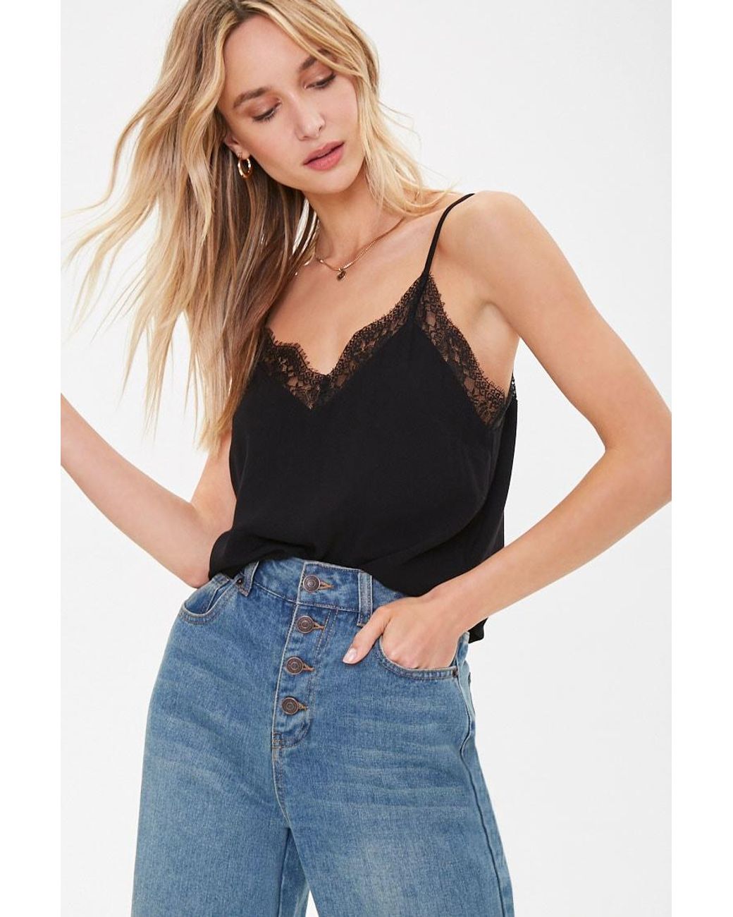 lace trim tank top forever 21