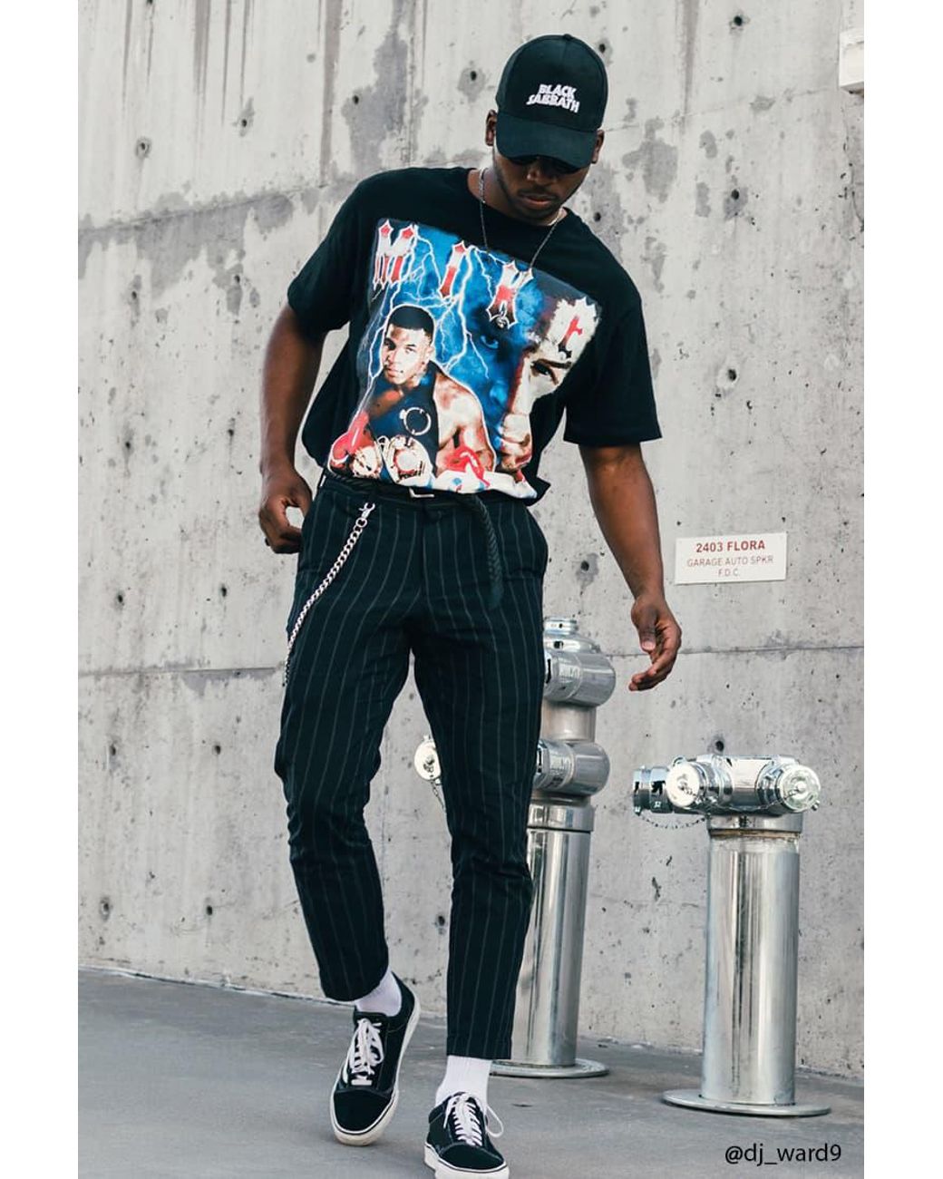 Mike Tyson Graphic Tee in Black 