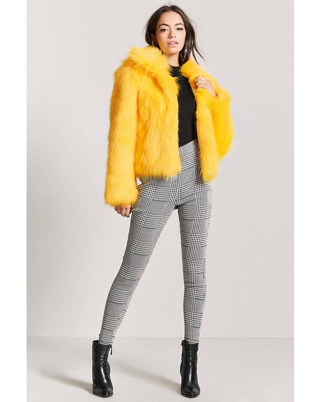 Forever 21 Oversized Faux Fur Jacket in 