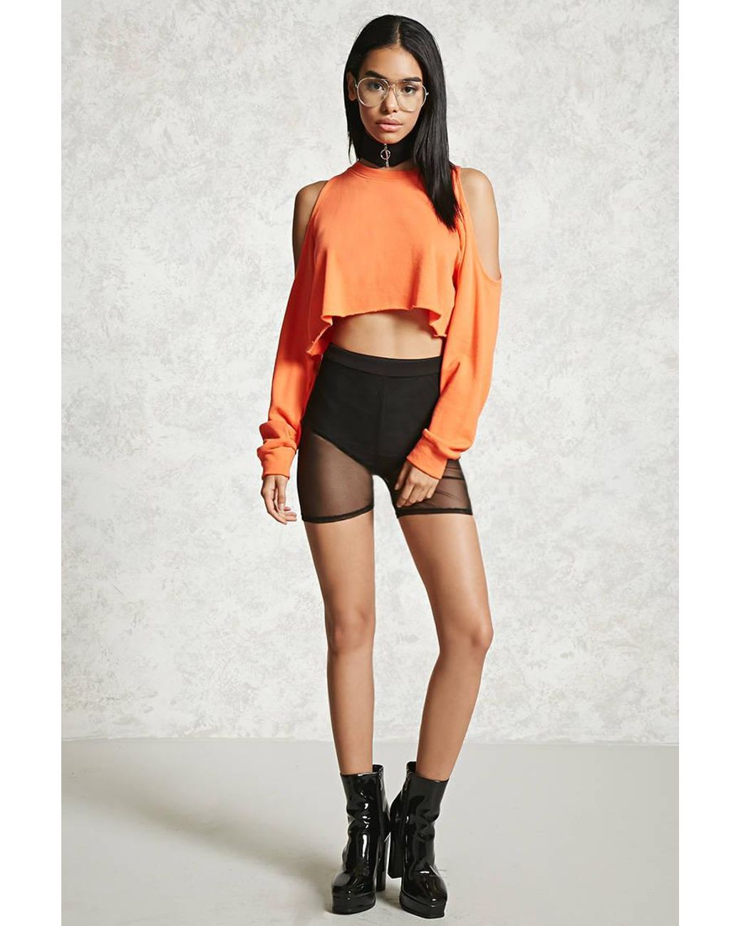 Sheer Mesh Biker Shorts 