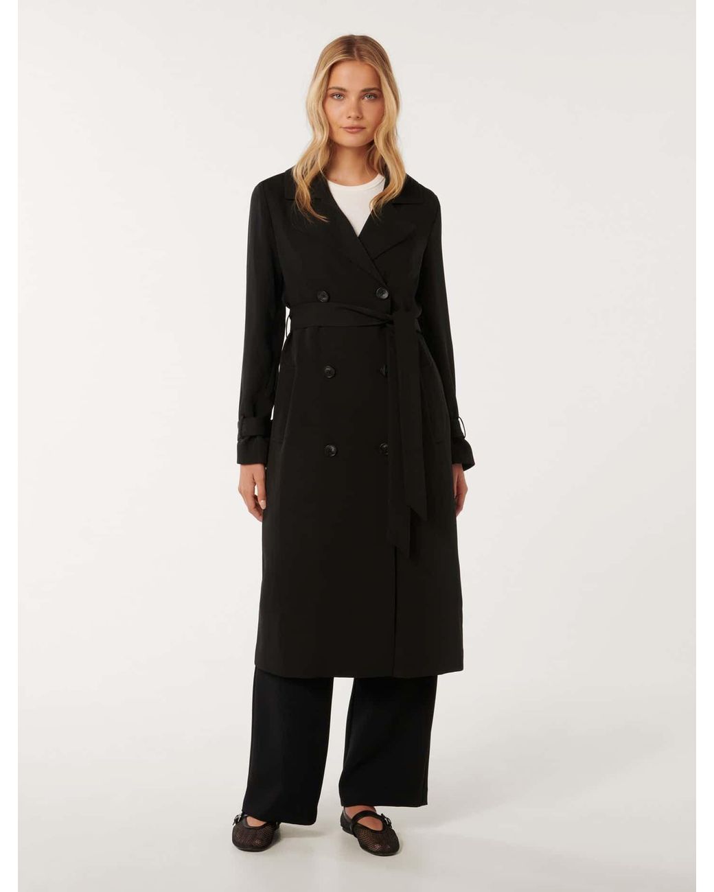 Forever New Natasha Soft Trench Coat in White Lyst UK