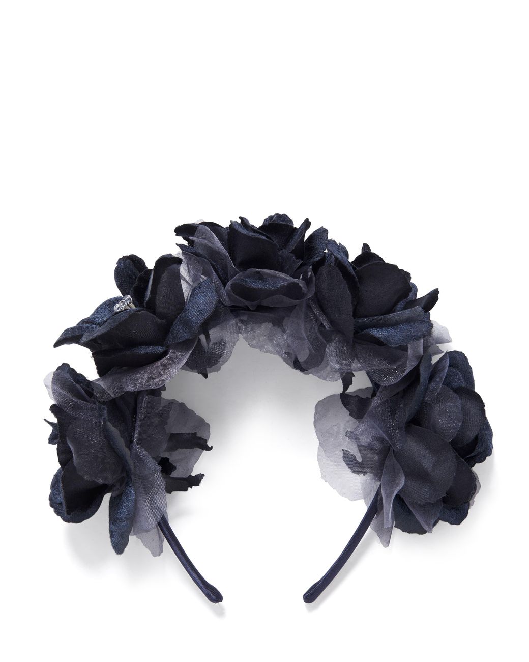 Forever New Blue Zoe Beaded Flower Crown Fascinator