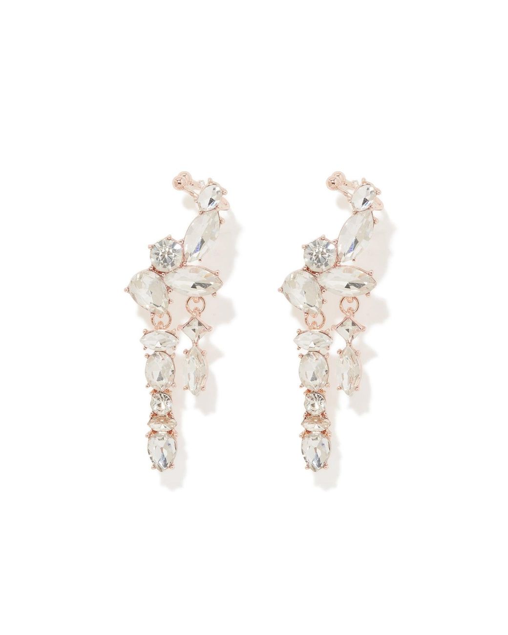 Forever New White Signature Llana Stone Cluster Earrings